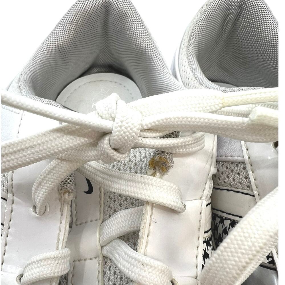 Nike Air Golf Shoes White Silver Spiked Leather Athletic - Women 8.5 - Picture 8 of 11